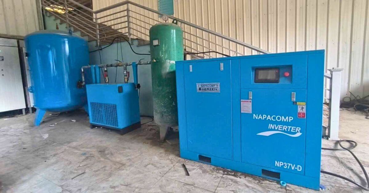 Hệ thống máy nén khí tiết kiệm điện 50HP Napacomp Việt Nam