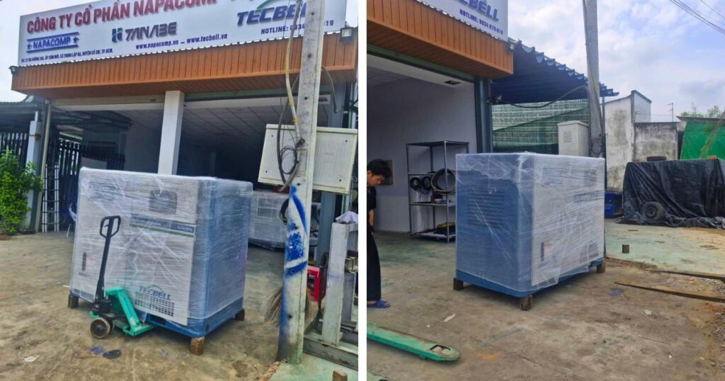 Hệ Thống Máy Nén Khí Biến Tần Tiết Kiệm điện 100hp Chính Hãng Napacomp Bảo Hành 5 Năm Giao Toàn Quốc