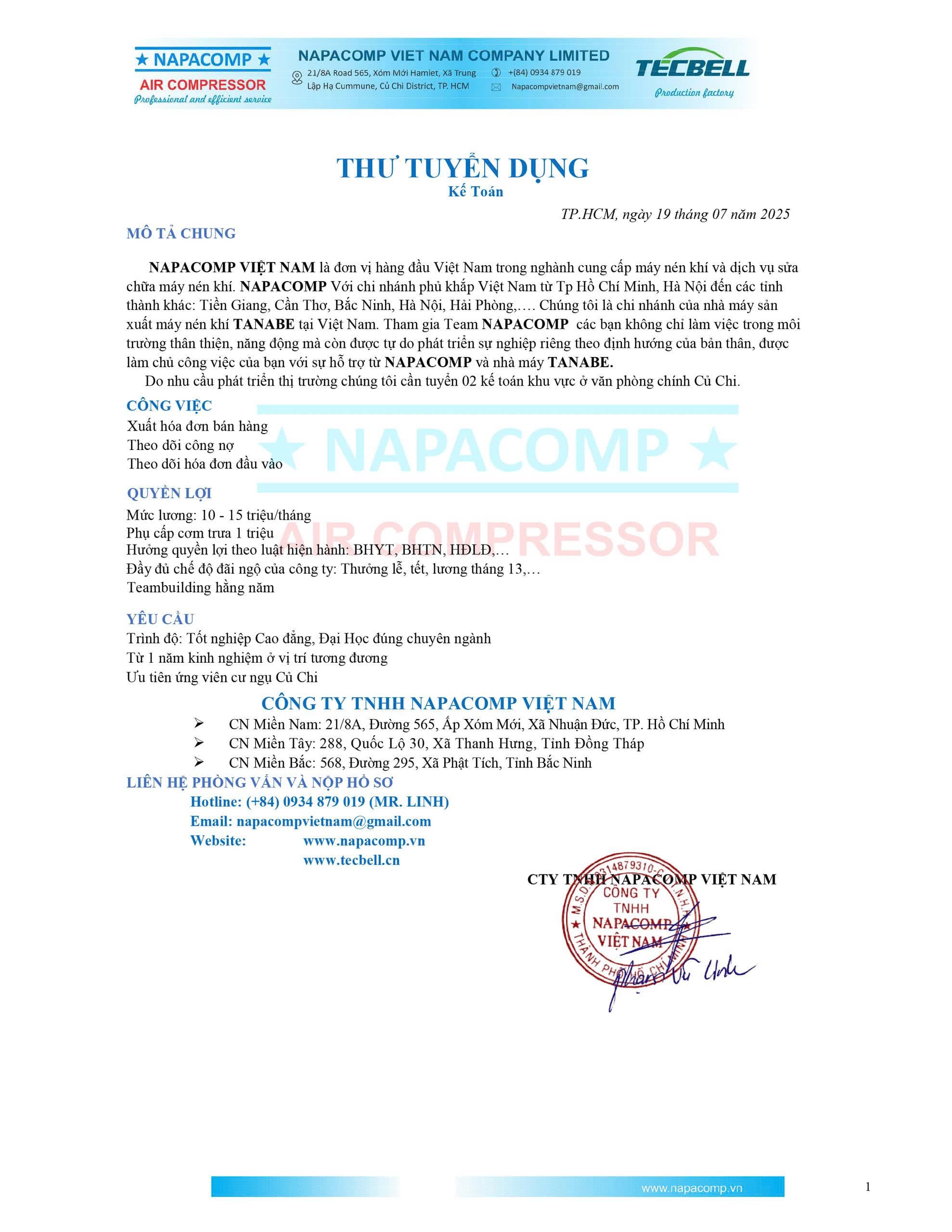 thong bao tuyen dung